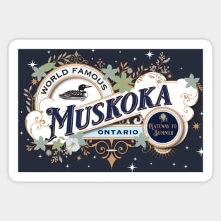 Muskoka Vintage Style Sticker